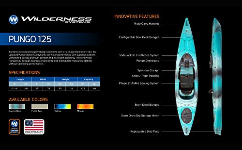 Wilderness Systems Pungo 125 Sit Inside Recreational Kayak Galaxy