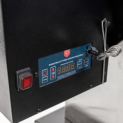 USSC Grills USG890SS Stainless Steel Wood Pellet Grill and Smoker Black