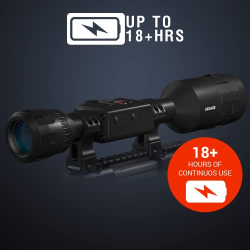 ATN ThOR 4 Thermal Rifle Scope 1.25-5x 384x288 with WiFi, Image Stabilization, Range Finder, Ballistic Calculator, Black