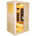 ToTibuy Far Infrared Wooden Sauna Room Single Person Spa Wood Color