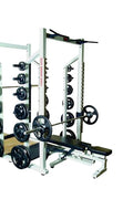 York Barbell STS Double Half Rack - Silver