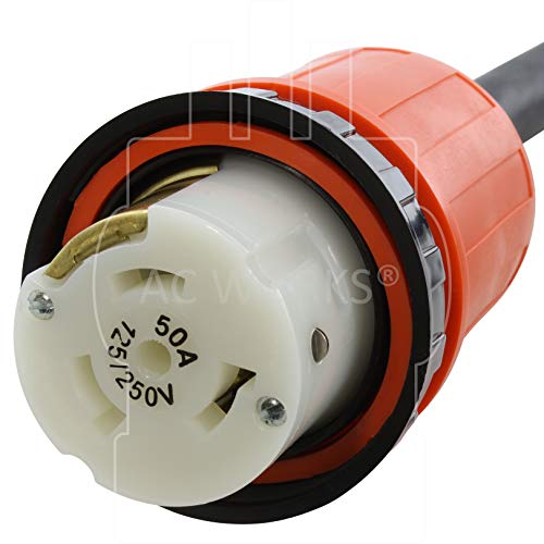 AC WORKS MSS2PR 6/4 SOOW NEMA SS2-50 Marine Shore Boat Power Cord 50A 125/250V