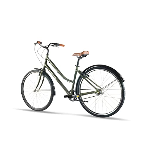 Head Groove Belt Drive Comfort Hybrid Bike Green