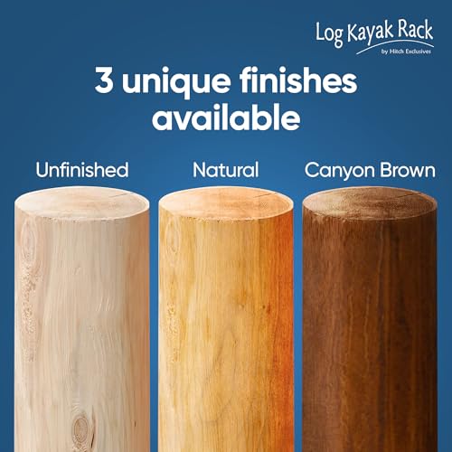 Log Kayak Rack 6-Place Freestanding Storage Rack Unfinished+ Anchor Kit