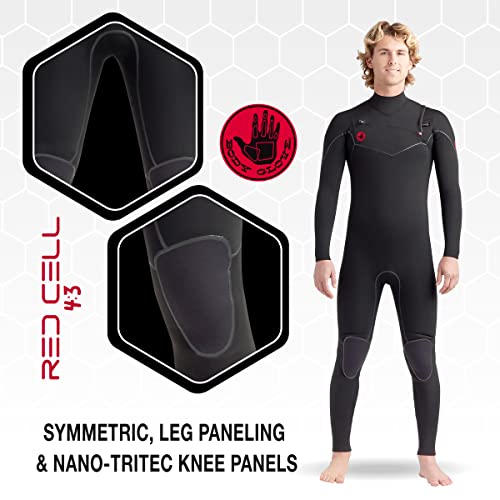 Body Glove Men's Red Cell 4/3mm Chest-Zip Full Wetsuit Black