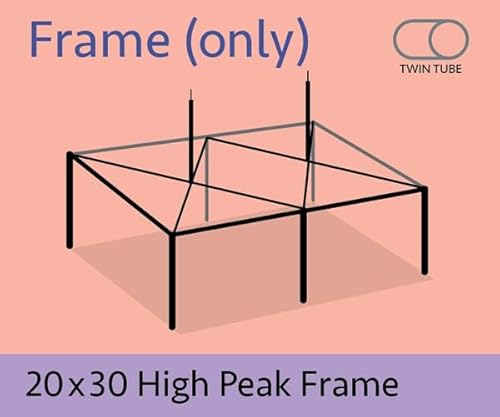 TentandTable 20' x 30' High Peak Canopy Tent Twin Tube Frame Silver