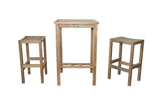 Anderson Teak Bahama Montego 3-Piece Square Bar Set
