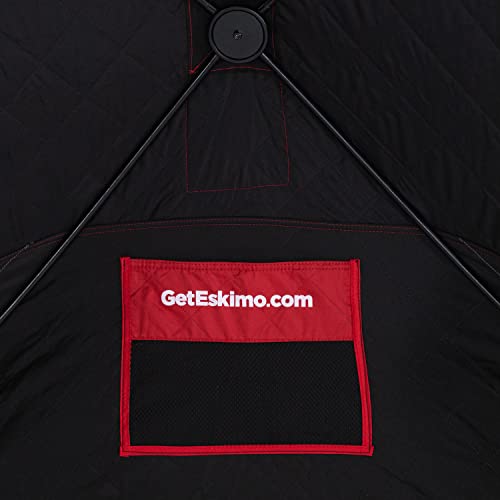 Eskimo FatFish 9416i Insulated Portable Pop-Up Ice Fishing Shelter Red, 7-9 Person
