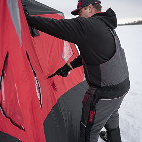 Eskimo Outbreak 650XD Pop-up Portable Insulated Ice Fishing Shelter 5-7 Person Red/Black
