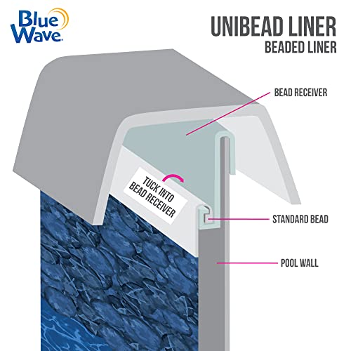 Blue Wave Sports Heavy Gauge Pebble Unibead Pool Liner 16-FT x 32-FT Blue