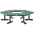 Global Industrial Hexagon Outdoor Tree Bench Expanded Metal 73" L x 63" W x 18" H Green