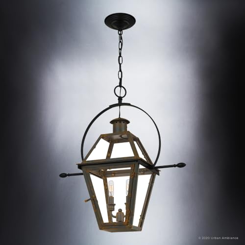 Urban Ambiance Luxury Historic Outdoor Pendant Light Bronze 23.5"H x 21.25"W