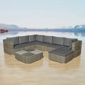 Xinxinxiang 8 Piece Patio Set with Cushions Gray