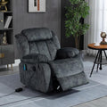 FANYE Electric Power Lift Chair with Massage and Heat, Dark Blue