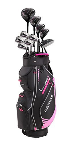 Aspire PRO-X Ladies Womens Complete Golf Clubs Set Pink