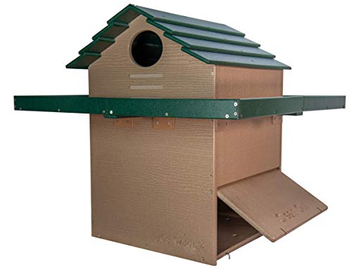 JCs Wildlife X Large Deluxe Poly Barn Owl Box with Exercise Platform Multicolored