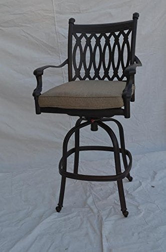 BOTARO Grand Tuscany Outdoor Patio 5pc Party Bar Set Dark Bronze