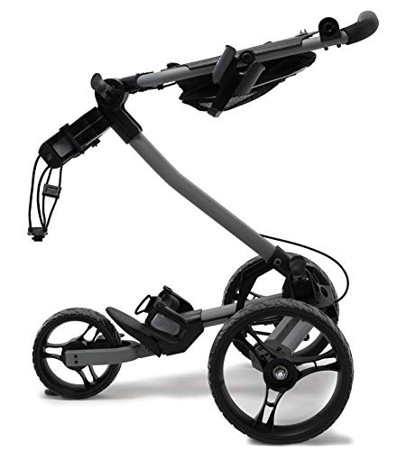 OMADA GOLF Trilite Golf Push Cart | Lightweight Folding Stand | Grey/Black