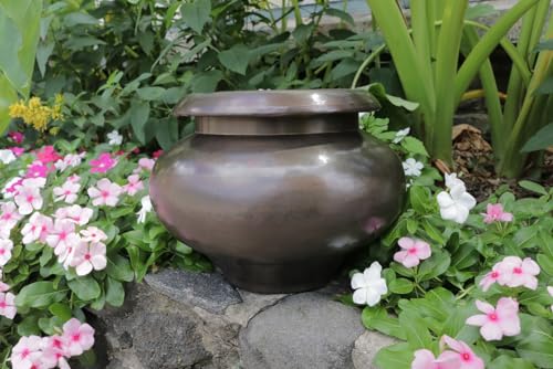 Garden Artisans 'Arzu' Brass Urn Planter 24 Inch Diameter Brass Bronze Finish