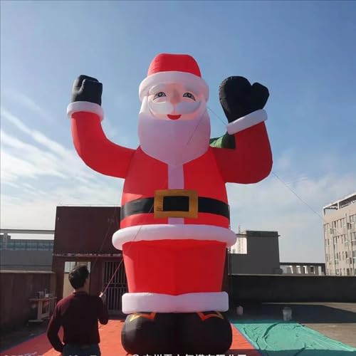 YBZCHLM Giant Inflatable Santa Claus with Gift Bag and LED Lights 16ft Red