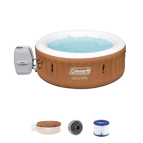 Coleman SaluSpa Ponderosa AirJet Inflatable Hot Tub with Spa Seats and Headrest Pillows