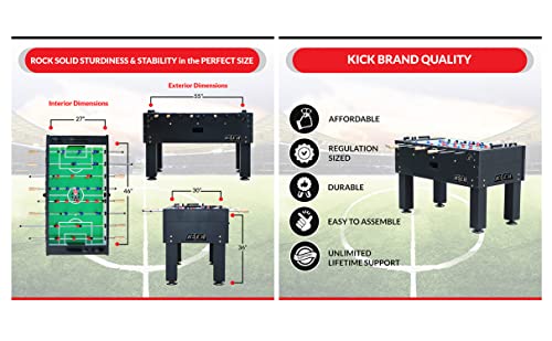 KICK Titan 55" Tournament Foosball Table Black