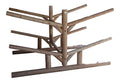 Log Kayak Rack 4 Canoe + 2 Kayak Rack Canyon Brown