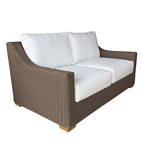 Padma's Plantation Nautilus Outdoor Loveseat Brown