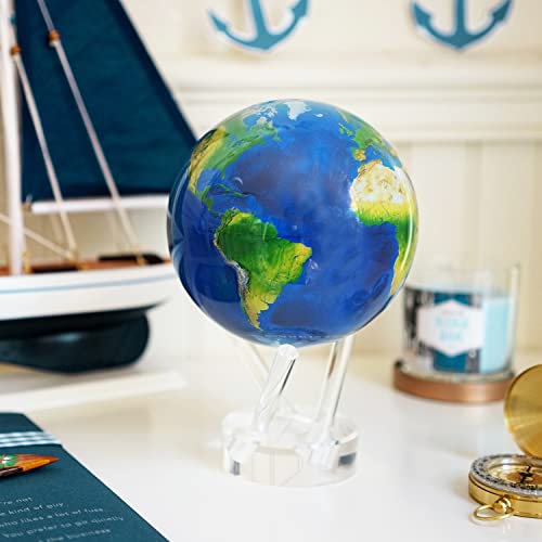 MOVA 8.5" Natural Earth Globe Blue Various Shades