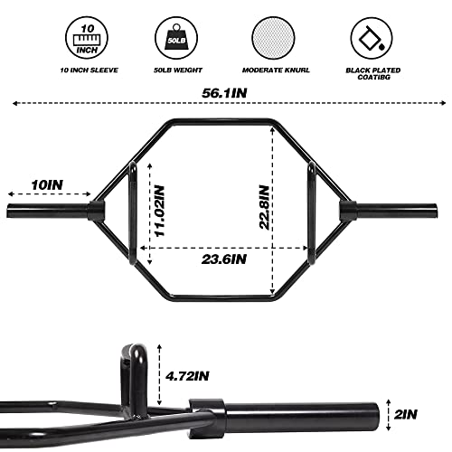IFAST Hex Bar Weights Set Trap Bar Olympic Bumper Weight Plates Black
