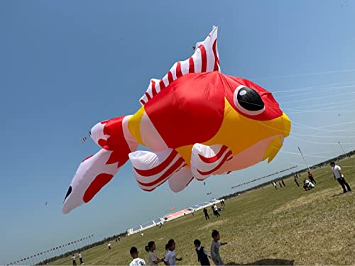 TiffyDance Super Large Goldfish Kite 7m/23ft Red