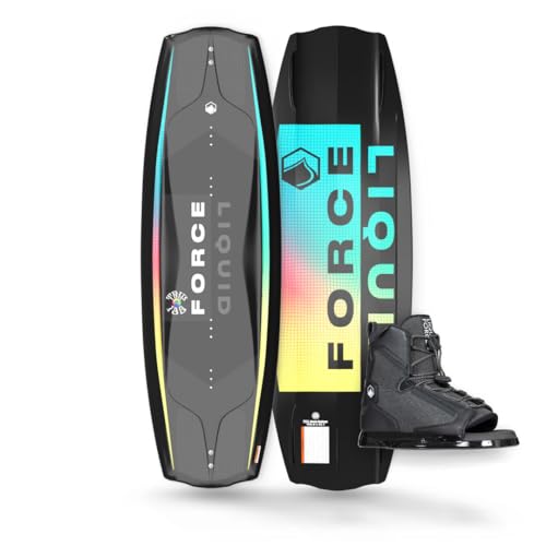 Liquid Force 2024 Trip 135cm Wakeboard with Index Size 5-8 Wakeboard Bindings Package Multicolor