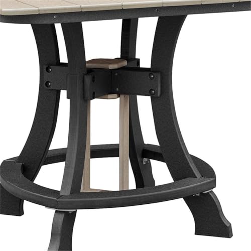 American Furniture Classics Five Piece Square Counter Height Dining Set Weatherwood/Black