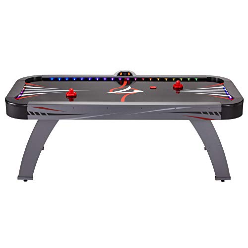 Fat Cat by GLD PRODUCTS Volt 7’ LED Illuminated Air Hockey Table Black