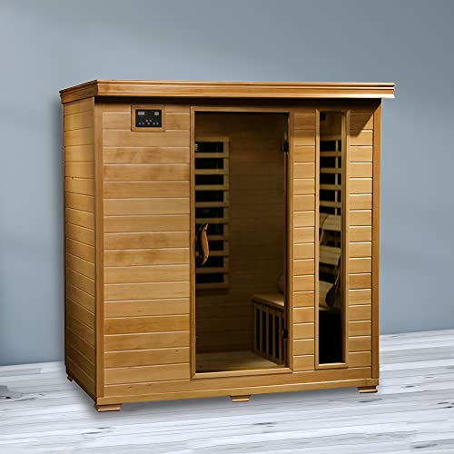 Blue Wave Radiant Saunas BSA2418 4-Person Hemlock Infrared Sauna