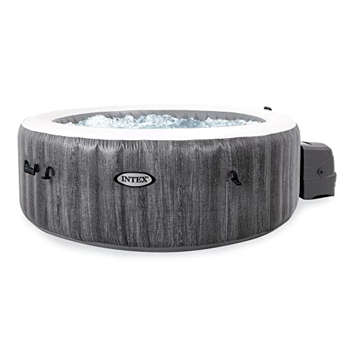 Intex PureSpa Plus Greywood Inflatable Hot Tub with LED Lights Multicolor