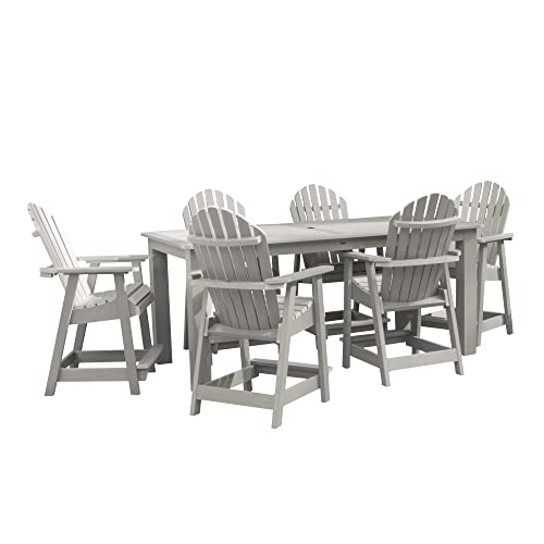 Highwood Hamilton Adirondack 7pc Counter Height Dining Set 84" x 42" Harbor Gray