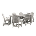 Highwood Hamilton Adirondack 7pc Counter Height Dining Set 84" x 42" Harbor Gray