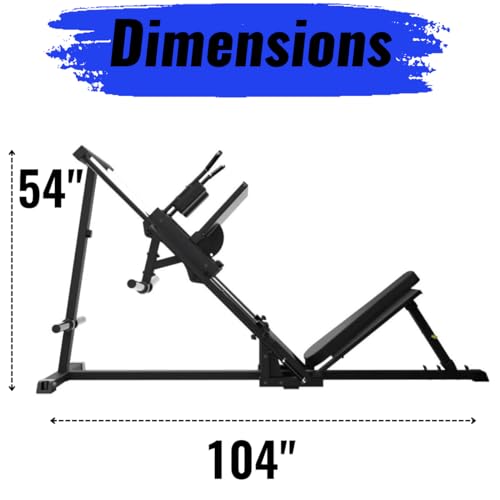 Gronk Fitness Leg Press Hack Squat Machine Adjustable Black