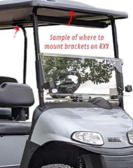 3G 80" Red Extended Roof Kit for EZGO RXV Golf Carts 2008+