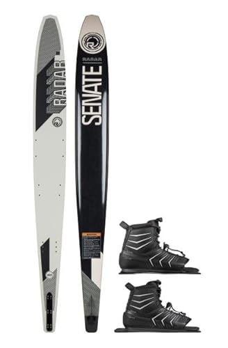 Radar 69 - Alloy Senate Waterski w/ Double Vector Boa Boot - STD White / Black