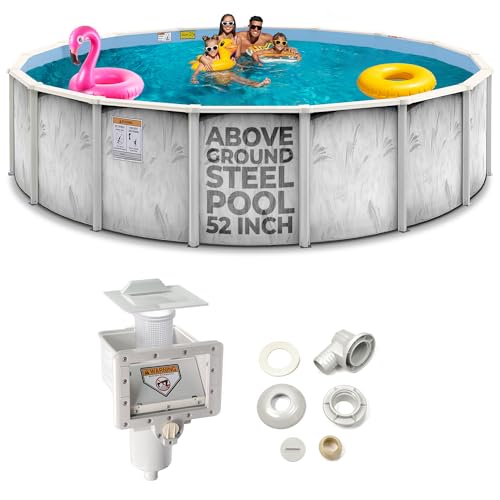 Shop Square 15 Ft x 52 Inch Steel Wall Above Ground Pool Silver