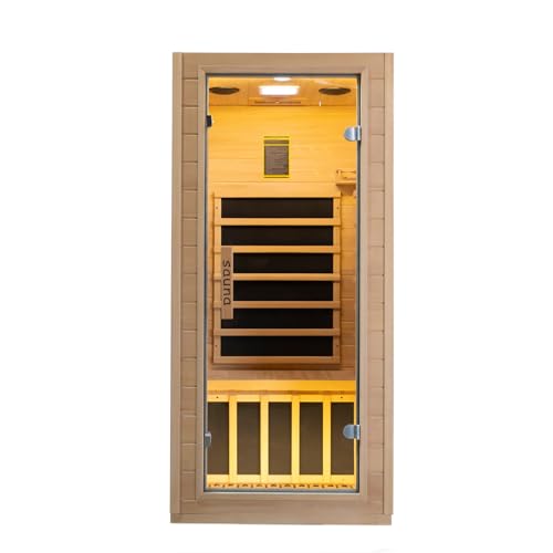 Zugoni Indoor Far Infrared Sauna Room Low EMF 5 Heating Panels 1400W Sauna Style