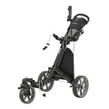 KVV 3 Wheel 360 Rotating Front Wheel Foldable Golf Push Cart Black/Charcoal