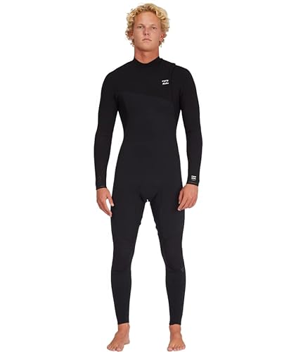 Billabong Mens 3/2mm Furnace Natural Zipperless Fullsuit Wetsuits Black X-Large
