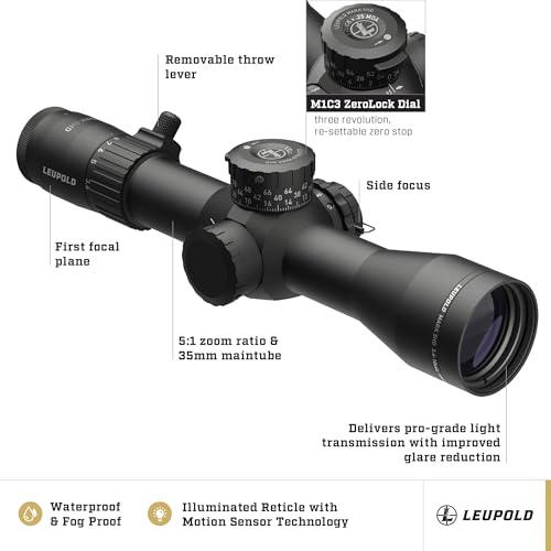 Leupold Mark 5HD 3.6-18x44 FFP Illum Gunwerks RH1 MOA Riflescope Matte Finish