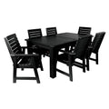 Highwood Weatherly 7pc Rectangular Dining Set 72" x 42" Black