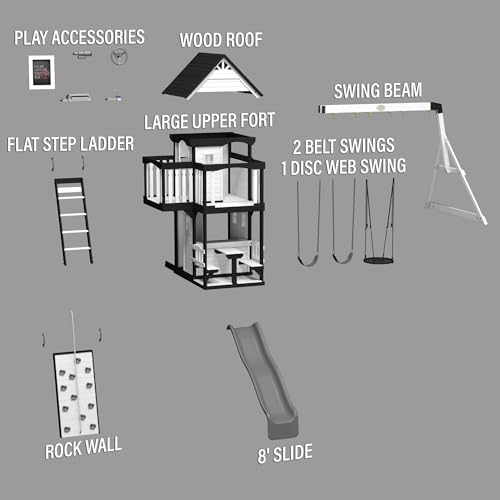 Backyard Discovery Canyon Creek Cedar Swing Set White