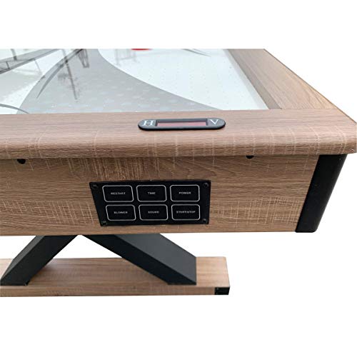 Hathaway Excalibur 6-ft Air Hockey Table with Table Tennis Top Driftwood Black
