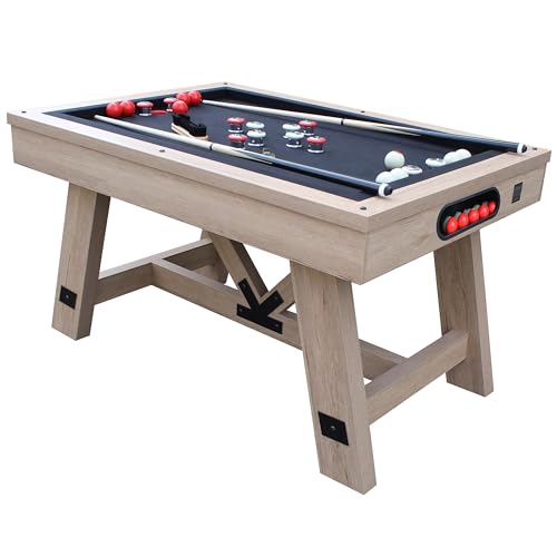 Freetime Fun Bumper Pool Table 54" Rustic Oak